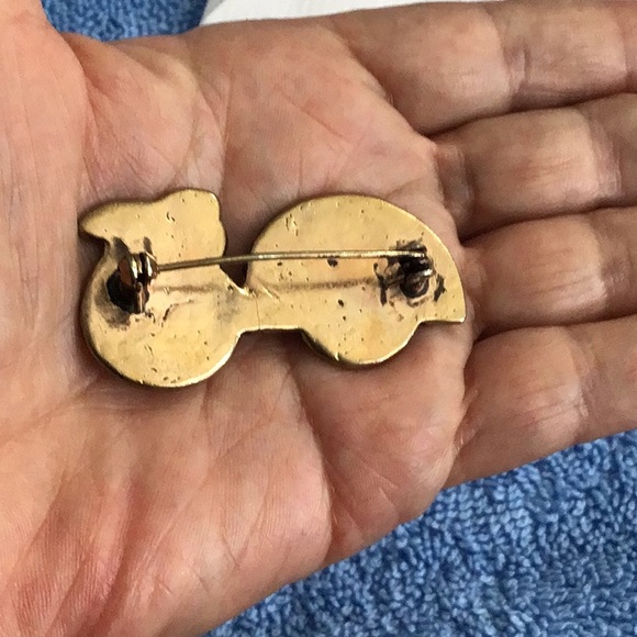 Vintage Copper smiling Children Brooch. - Picture 13 of 13